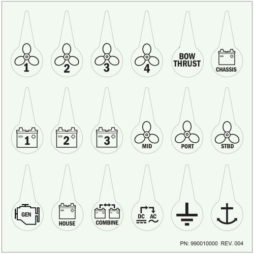 Blue sea 7902 battery switch icon label kit