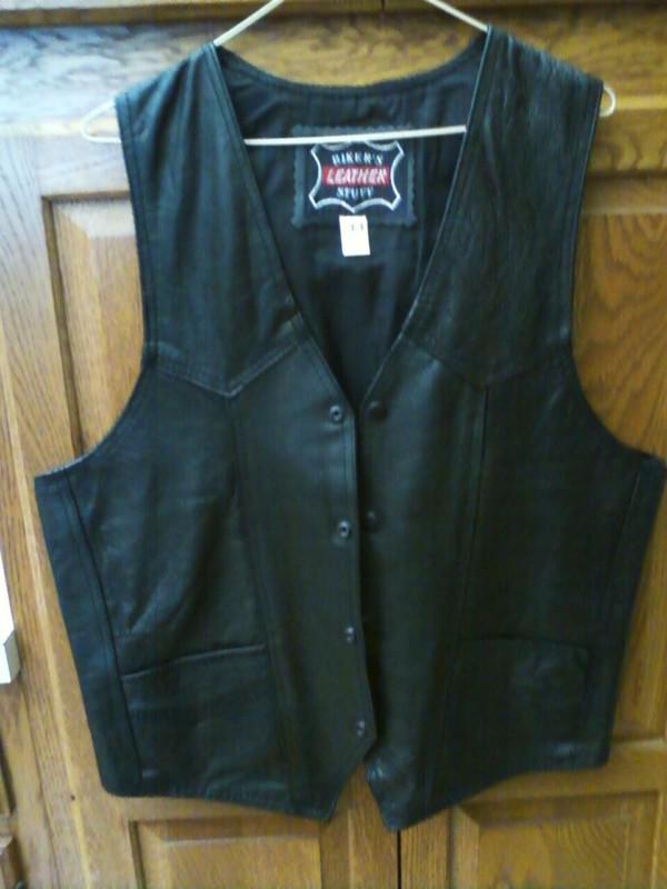 Black vest,bikers leather stuff brand size 44