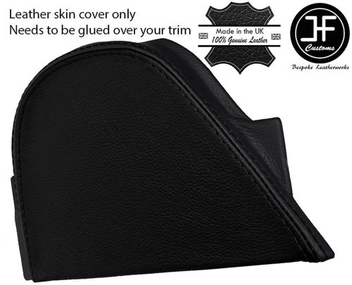 Black &amp; genuine leather handbrake e brake molding cover for corvette c4-