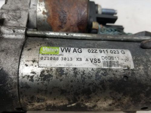 Volkswagen eos starter motor 1.4 petrol 6 speed manual 2009 caxa