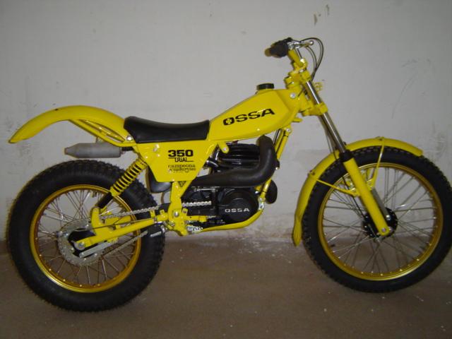 Ossa trial set fender yellow tr 80, swm trial in plastic