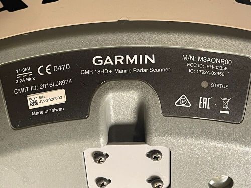 Garmin gmr 18hd+ 4kw 18&#034; dome radar scanner radome gmr18 m3aonr00 010-01719-00