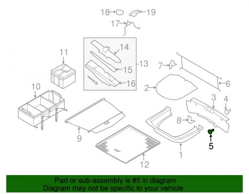 Genuine ford pkg tray trim retainer w706635-ss35b