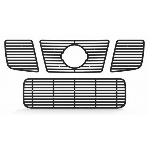 Nissan armada 04-07 black horizontal billet front metal grille trim cover insert