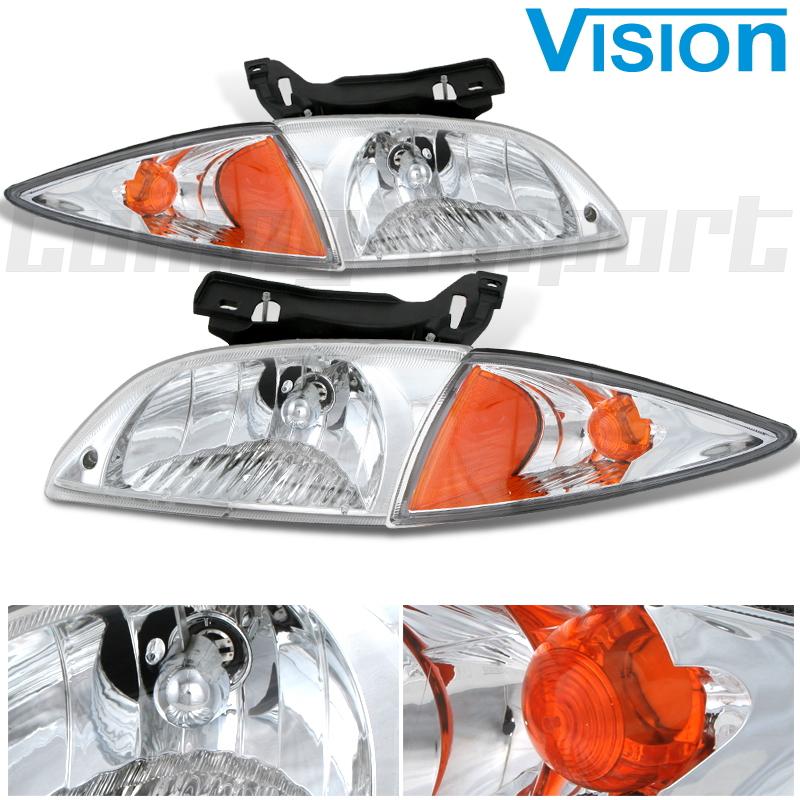 2000-2002 cavalier head light lamp new turn signal side marker len housing combo