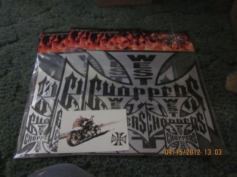  genuine west coast choppers die cut sticker pack "single" "cheap" !!