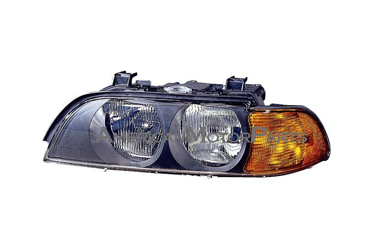 Driver side replacement headlight halogen type 97-98 march bmw e39 5 series