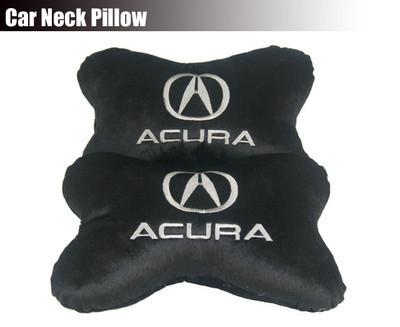 Pair acura car plush soft seat neck rest pillow cushion pads integra rl tl black