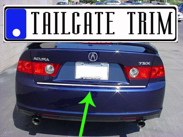 Chrome tailgate trunk molding trim - acura