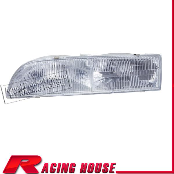 Driver side head light lamp left 1992-1997 ford crown victoria clear lense sedan