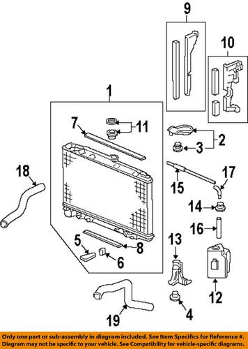 Honda oem 19026rjea01 radiator-outer seal