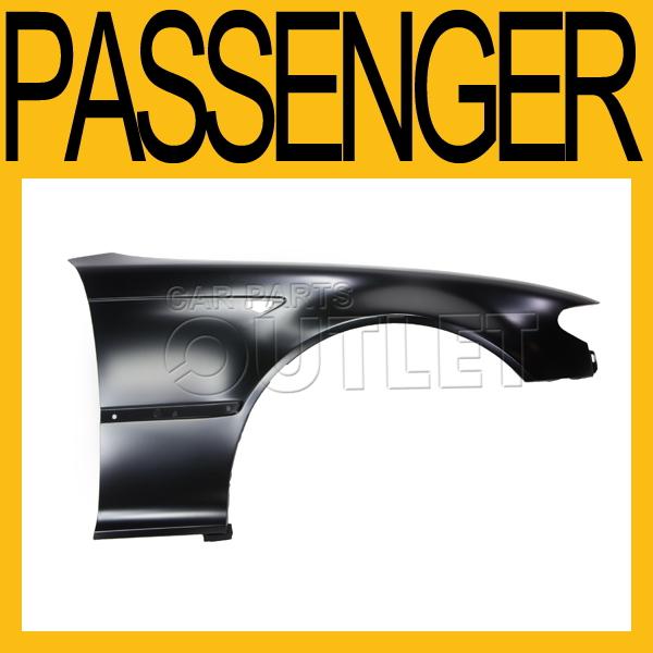 2003-2006 bmw 328ci e46 coupe passenger side front fender primed black steel r/h