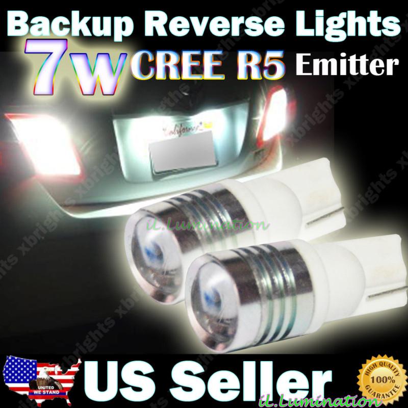 2pcs t10 wedge cree r5 emitter 7w super bright led back up lights white new #0b