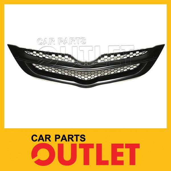 07 08 yaris s front grille  black shell frame honeycomb insert for 4dr sedan new