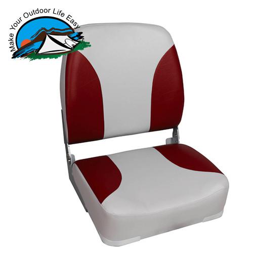 New gray/red deluxe highback  waterproof one boat seat