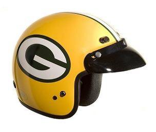 Nfl-licensed green bay packers motorcycle helmet new w/ tags dot approved