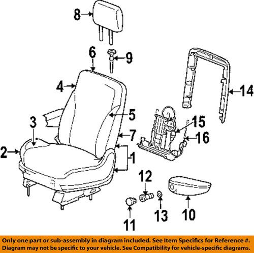 Chrysler oem 5102501aa front seat-lumbar support