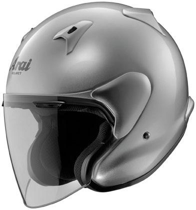 New arai xc open-face adult helmet, aluminum silver, med/md