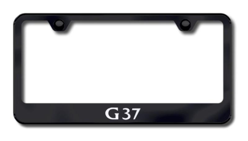 Infiniti g37 laser etched license plate frame-black made in usa genuine