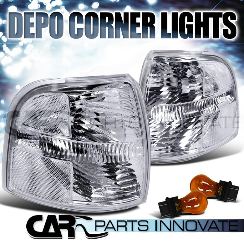 2002-2005 ford explorer 4dr clear corner lights lamps pair