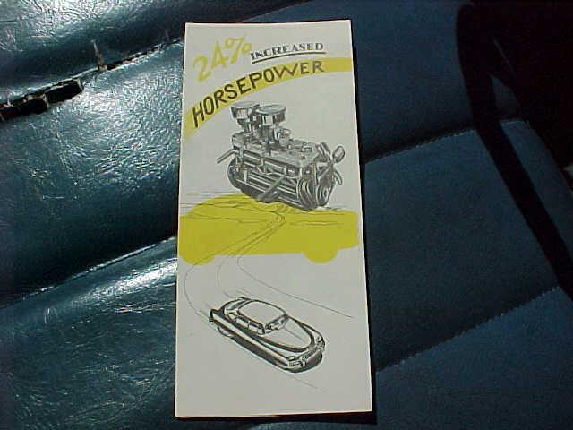 1952 edmunds hi speed performance nash sales brochure 24% increase horsepower!!
