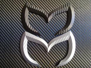 Car abs carbon emblem badge batman for mazda mazdaspeed 2 3 5 6 cx black silver 