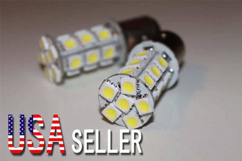 New 2x  1157 car 24 5050 smd led turn tail brake lights bulbs white