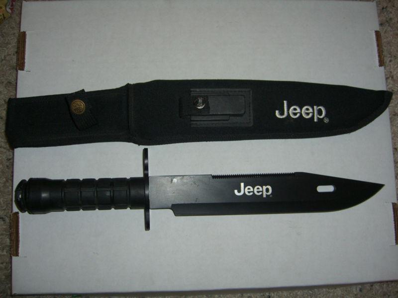 Jeep wrangler grand cherokee srt8 survival hunting 15 inch stainless steel knife