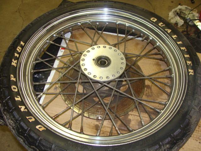 1974 harley sportster ironhead 1000 front wheel rim 19" spoke