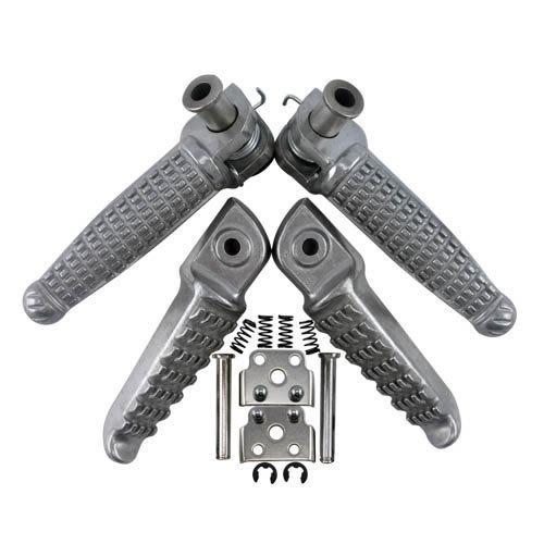 Front & rear foot pegs footrests for kawasaki ninja zx6r zx636 03-11 04 05 06 07