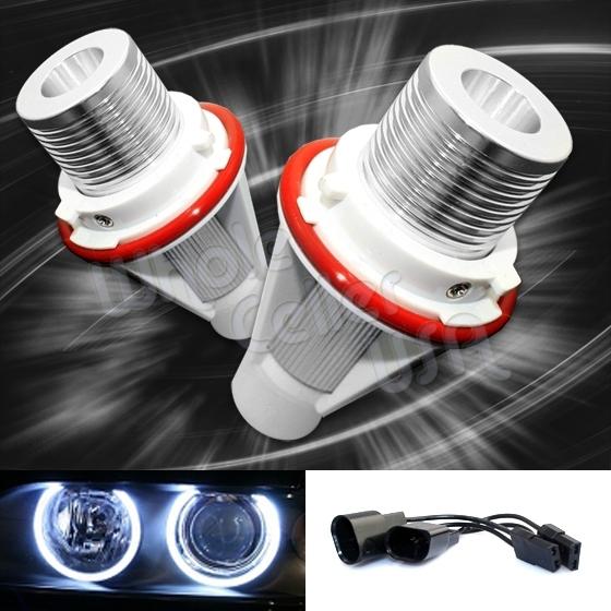 2x 7w white bmw e39 e53 e60 e61 angel eyes led halo ring marker light cree