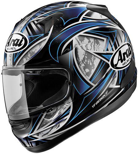 Arai signet-q graphics motorcycle helmet flash blue large