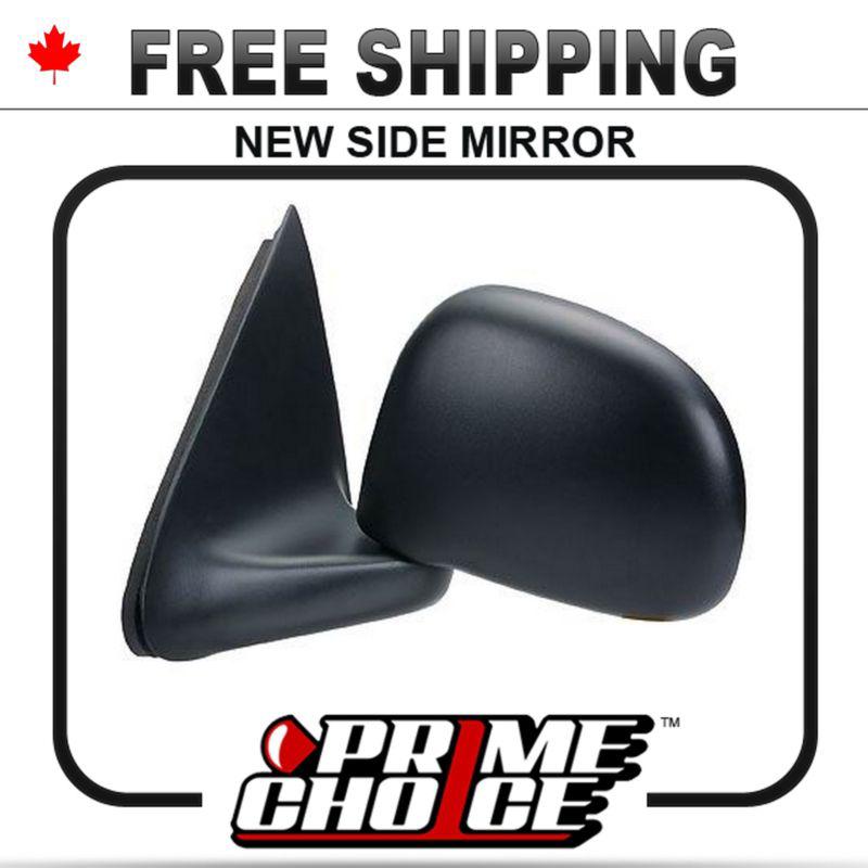 New manual black driver side view mirror 1997-00 ford f150 f250 trucks left door