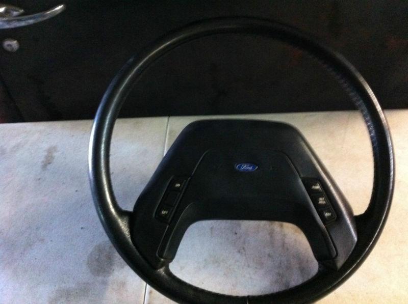  f150 f250 f350 bronco black leather steering wheel 87 88 89 90 91