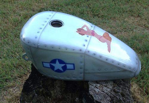 Harley sportster fuel gas tank bobber chopper xs650 rat rod cb750 airbrushed