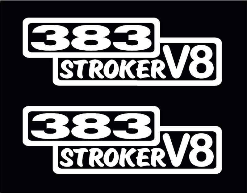 2 stroker 383 v8 ratrod hotrod chevy decals 350 400 ci emblem stickers