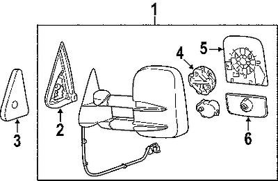 Gmc 15904035 genuine oem factory original mirror