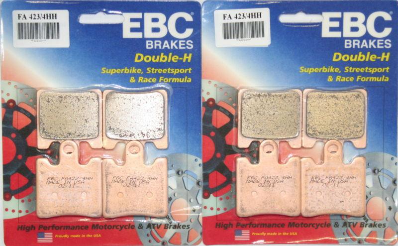 Fjr ebc fa423/4hh front double h brake pads 1300 fjr1300 '06-'11 sintered metal 