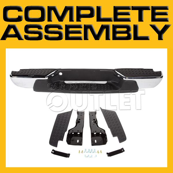 2004-2007 colorado canyon chrome face bar rear bumper step pad ls/lt non tow pkg