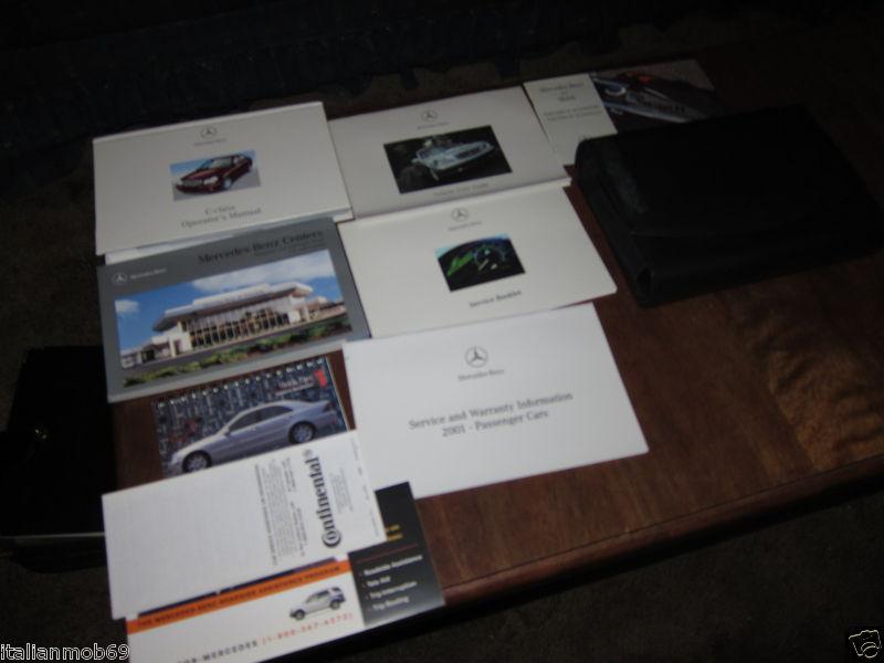 2001 01 mercedes c class c-class c240 c320 owners manual guide set leather case