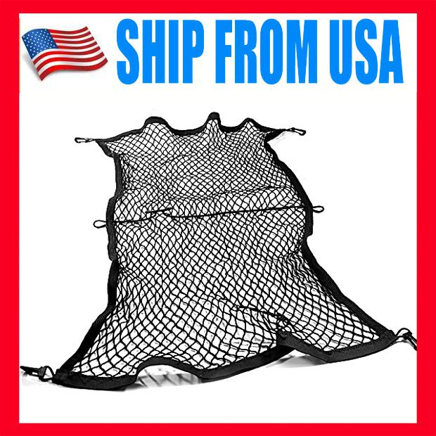 Us 4 hooks nylon black rear trunk elastic mesh cargo net universal for car hot