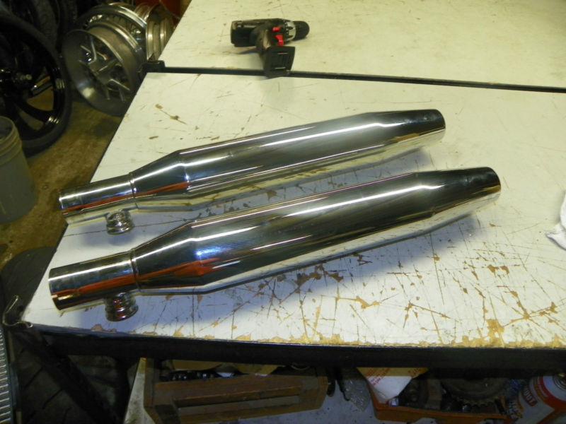 04 up harley 883 1200 sportster slip on mufflers oem