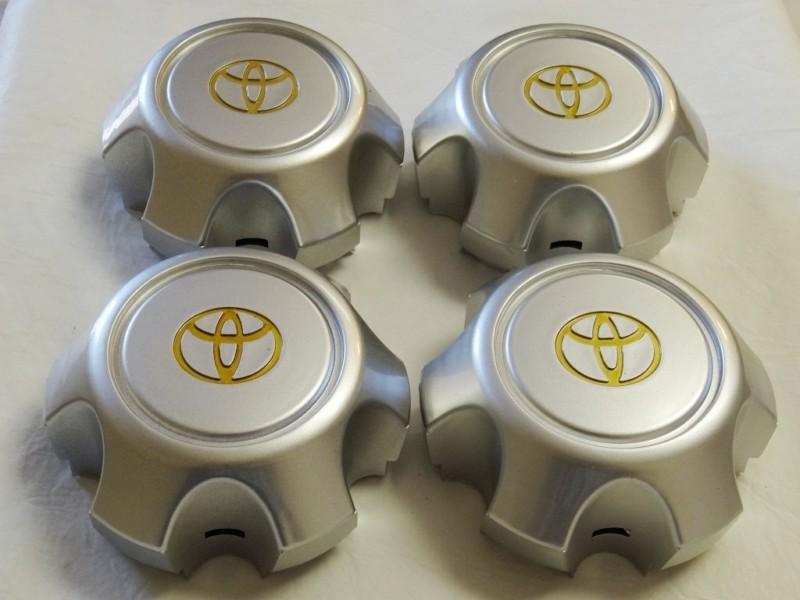 4 pieces wheel center hub caps fits:toyota 92-98 land cruiser silver 6 lug