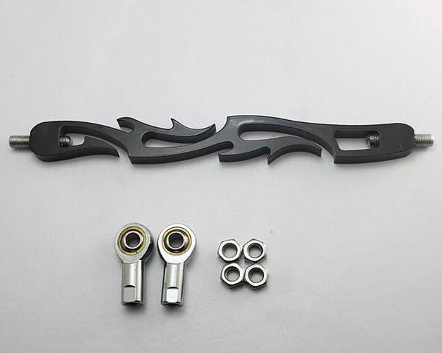 Black flame shift linkage for harley davidson softail fxdwg flhr flht flt