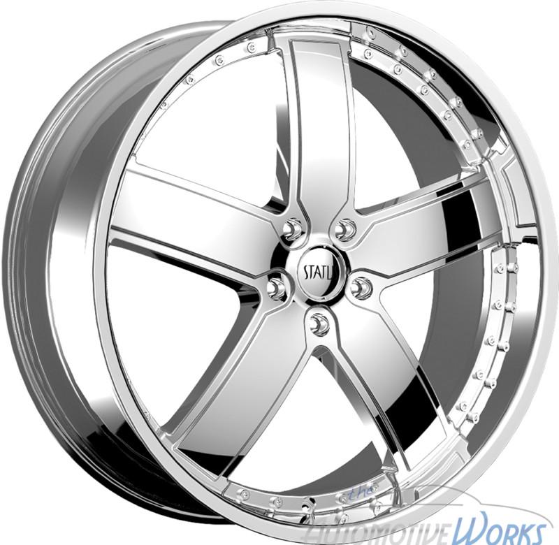 22x9.5 status take over 5x127 5x5  +15mm chrome rims wheels inch 22"