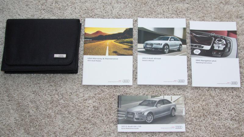 2013 13 oem audi a4 allroad  owner user manual set +  mmi navigation + case