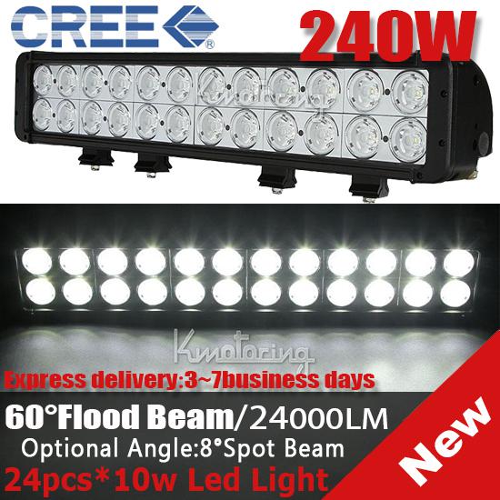 240w 20inch spot/flood beam cree led work alloy light bar offroad car 4wd 4x4 ce