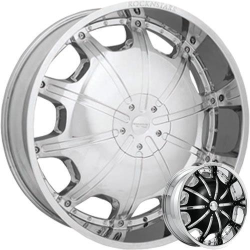 26x10 chrome rocknstarr dynasty wheels 5x115 5x120 +15 dodge challenger sxt - rt