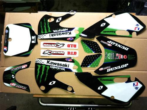 Kawasaki klx 110 kx 65 monster energy graphic 2012 graphic only with free sheet