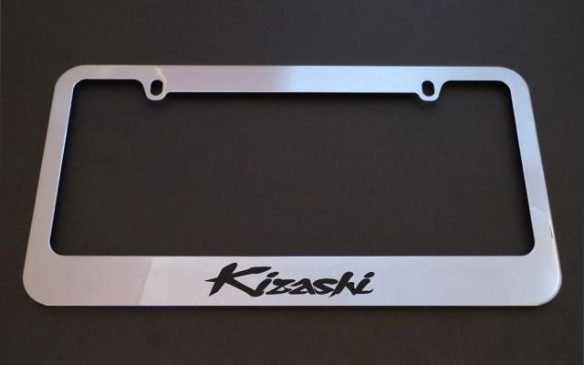 1 brand new suzuki kizashi chrome metal license plate frames + screw caps